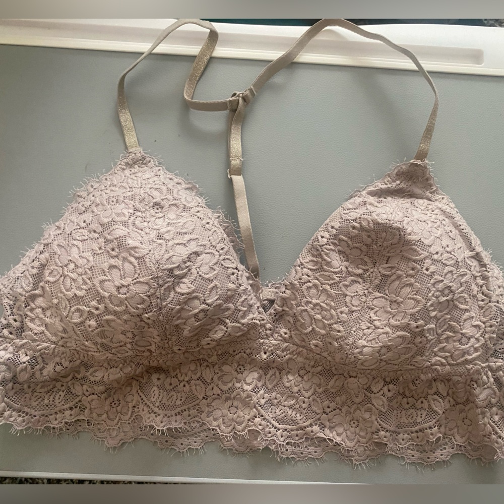 Nude lace bralette